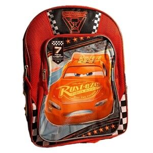 Disney Cars 3 Rust-eze No.7 Lightning McQueen Backpack School Book Bag NWT